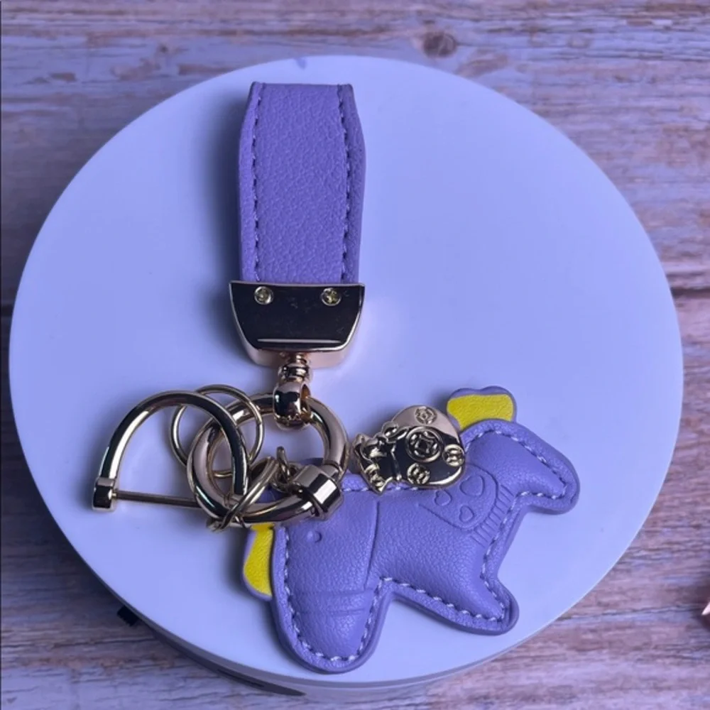 Purple & Gold Year of The Horse Keychain